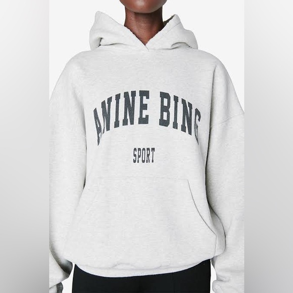Anine Bing Tops - (FREE SHIPPING) ANINE BING HOODIE IN GREY SIZE SMALL